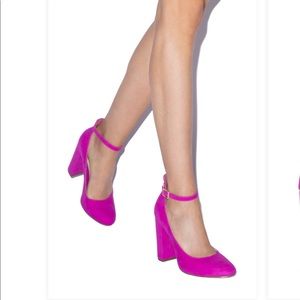 Pink Ankle Strap Pump